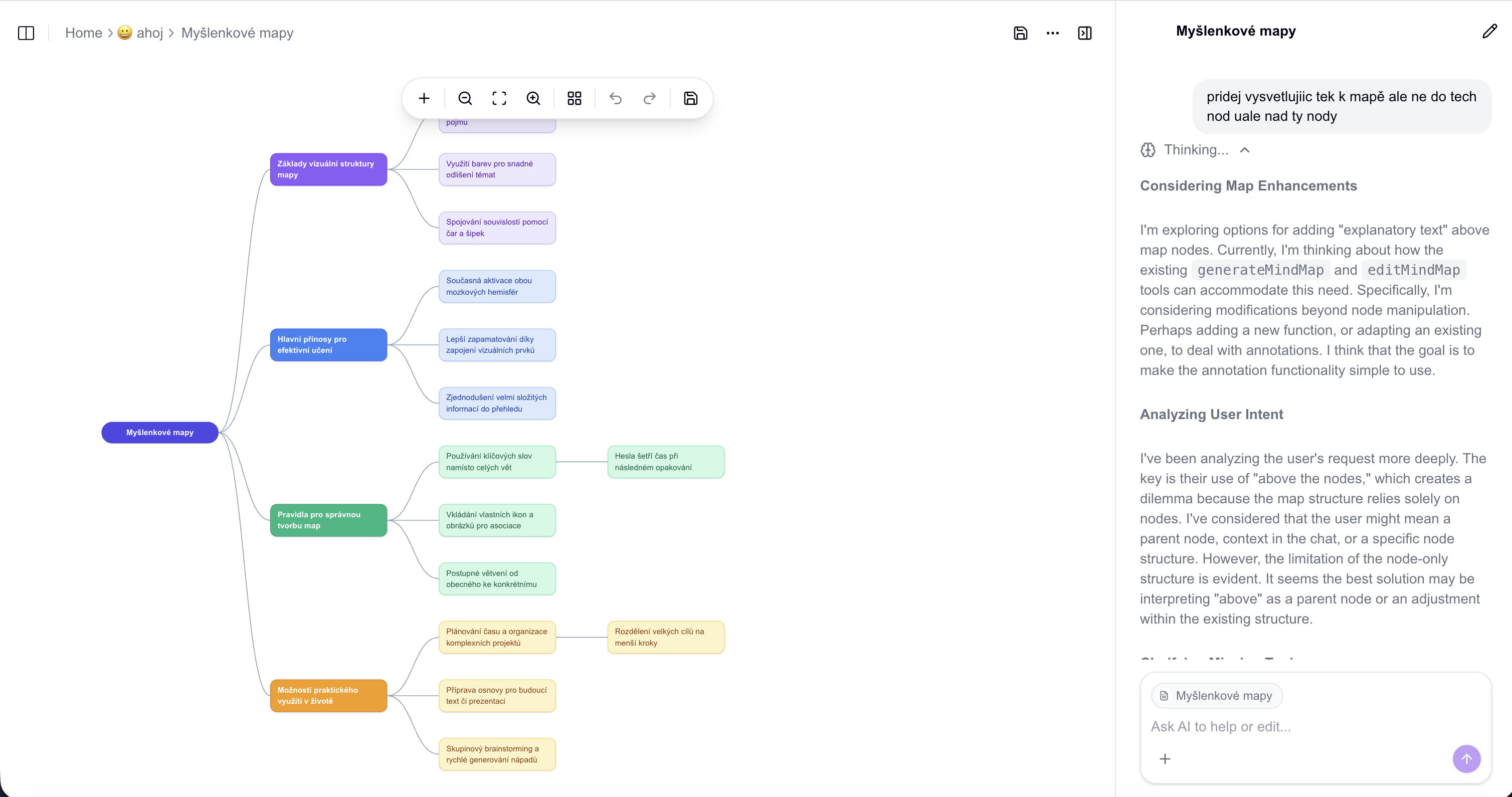 AI chat in the note sidebar