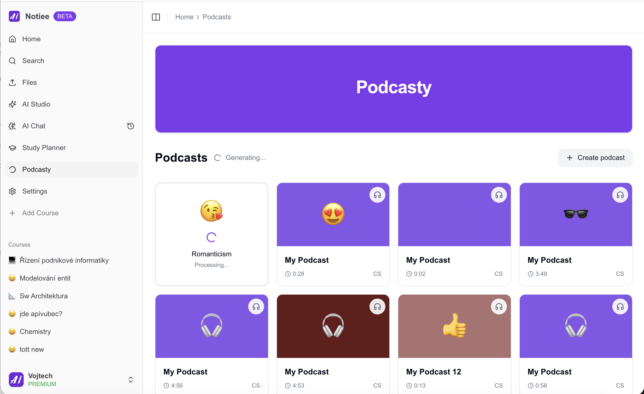 Podcast Interface
